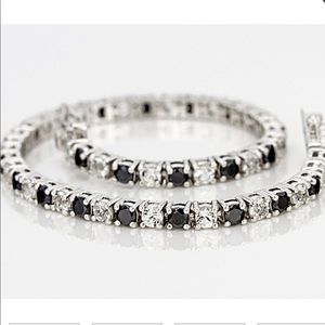 Blue Sapphire Sterling Silver Bracelet 6.50ctw